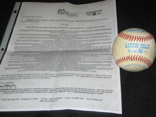 1982 Equipe Yankees assinou autógrafo Oal MacPhail Ball Gossage Winfield + JSA - Bolalls autografados
