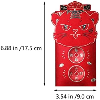 Cabilock Zodiac Gifts 16pcs Pacotes vermelhos chineses 3D Padrão de tigre Ano Novo Envelope Money ENVELOPE 2022 CHINES