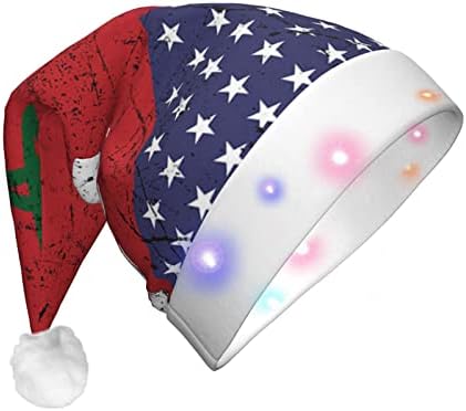 CXXYJYJ MOROQUCO AMERICANO AMERICANO AMERICANO CHAPA DE NATAL MONS CAP UNISSISEX Holiday Hatter for Christmas Party Hats