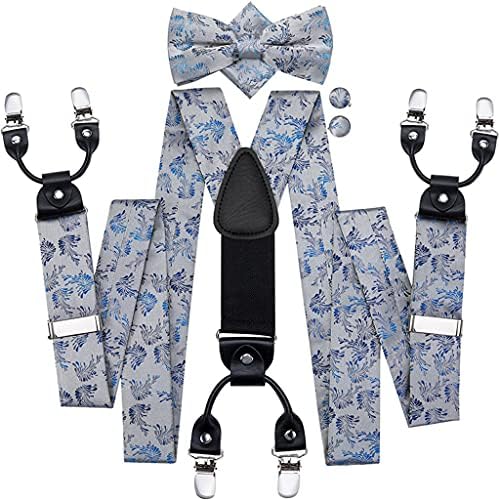 Uxzdx Suspenders adultos e gravata borbole