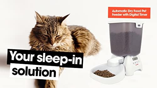 Cat Mate C3000 Alimentos secos automáticos alimentadores de 3 meias, BPA grátis para gatos e cães pequenos