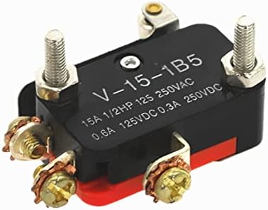 100pcs v-15-1b5 interruptor de toque snap roller alavanca de dobradiça spdt interruptor micro limite momentâneo 1NO1NC 10A250V