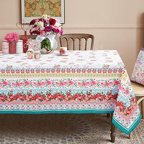 THINEYARD Pioneer Design Ladies pratos toalha de mesa, toalha de mesa flora