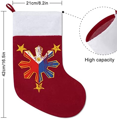 Estrelas Bandeira das Filipinas Christmas Holding Meking Socks para a decoração da casa de Holida de Holida