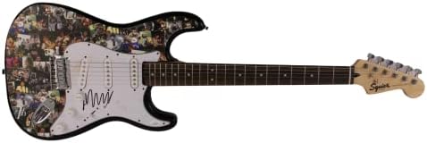 Marcus Mumford assinou autógrafos em tamanho real personalizado único 1/1 Fender Stratocaster GUITAR