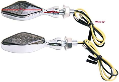Motortogo Chrome Short Mini LED Turn Signal Lights Indicadores Blinkers compatíveis para 2015 Triumph