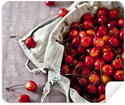 Frutas vermelhas temperadas de cereja limpando a tela de pano limpador de 2pcs de camurça tecido de camurça