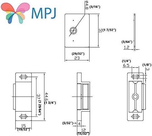 MPJ Hardware do obturador 50631-r 15lb Pacote de varejo branco/zinco único de captura magnética/zinco