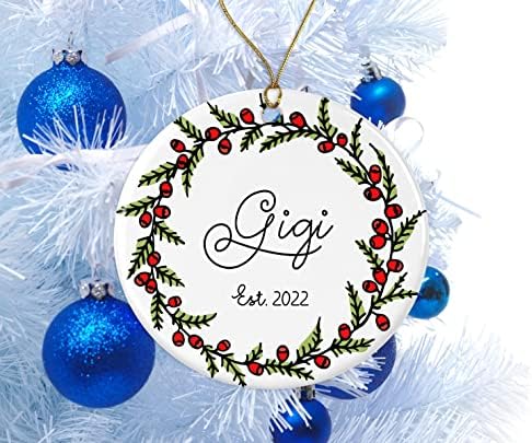 Gavinsdesigns gigi est. 2021 Ornamento de árvore de Natal - Novo Gigi 2021 - Ornamento para Gigi - Para