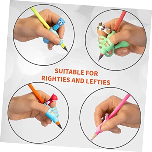 TOFFICU 1 Caixa segurando uma caneta para crianças lápis Escrevendo corretor de tripé de tripé lápis por