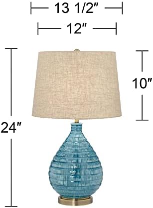 360 iluminação kayley meados do século moderno lâmpada costeira lâmpada texturizada cerâmica de 24 Alta