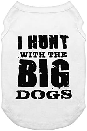 Eu caço com o tanque de cachorro dos cães grandes - camiseta de cachorro para cães - Camiseta legal