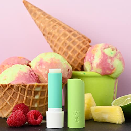 EOS Flavorlab Lip Balm, Rainbow Sherbet e Twist de baunilha, hidratação duradoura, cuidados com os lábios para lábios secos, 0,14 oz, 2 pacote