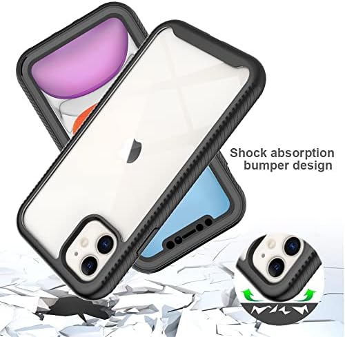 Capa de capa de telefone Caixa de proteção completa Compatível com iPhone 13 PC+Hard+Soft Silicone TPU