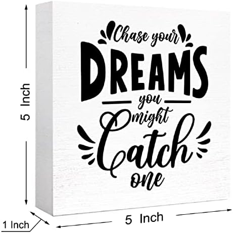 Inspirational Wood Box Sign Chase Your Dream