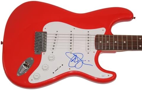 Joe Satriani assinou autógrafo em tamanho real Fender Stratocaster Guitarra elétrica com James Spence Autenticação JSA Coa - Não desta Terra, Surfin com o Alien, voando em um sonho azul, a extremista, máquina do tempo, Crystal Planet, motores da criação, bela estranha Música, Chickenfoot