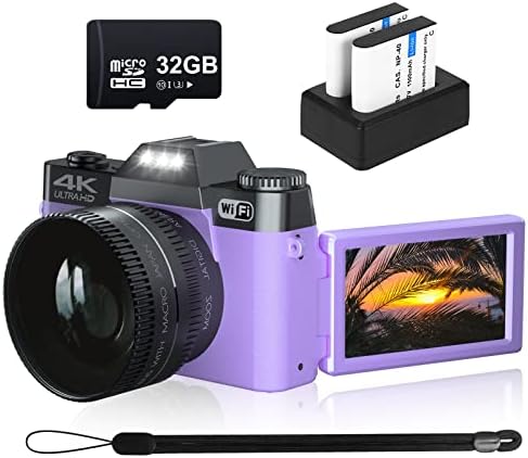 Câmera digital para fotografia VJIANGER 4K 48MP VLOGGING CAMER