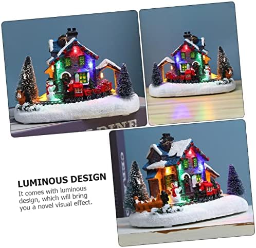 AMOSFUN 1 PC Light Up Ornament Ornament Decor de casa de inverno Decoração de casa de Natal luminosa