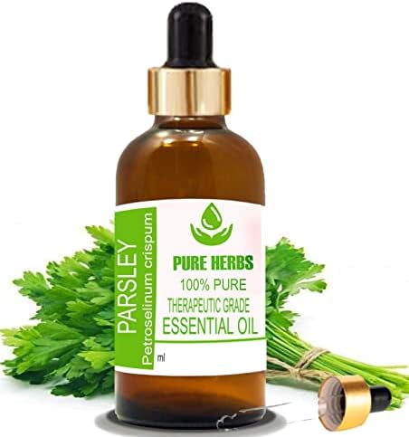 Pure Herbs Parsley Pure & Natural Teleapeautic Grade Essential Oil com Grootper 30ml