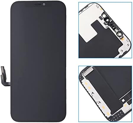 Milometra para iPhone 12 Mini Substituição Tela LCD com ferramentas de reparo completo protetor de tela Adesivo à prova d'água 12 mini 5,4 polegadas Tela de toque preto