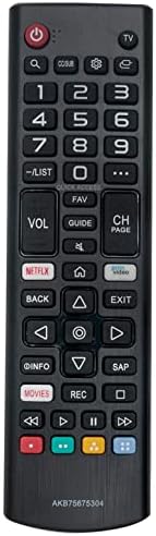 AKB75675304 Replacement Remote Control fit for LG TV 55UM7300PUA 75UM7570PUB 55UM7650PUB 55UM7400PUA 82UM8070PUA 86UM8070PUA 65UM7300PUA 43UM6900PUA 49UM6900PUA 60UM7200PUA 43UM6910PUA 55UM6900PUA