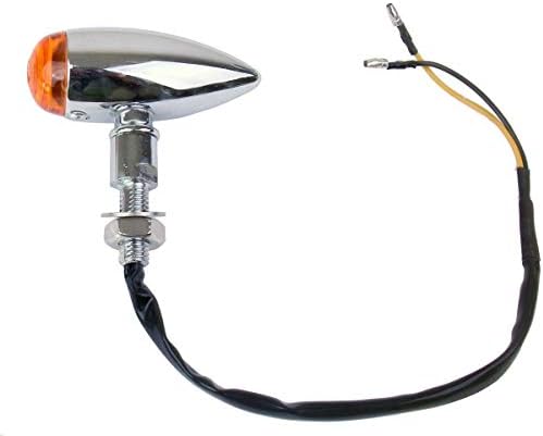 Motortogo Chrome Bullet Motorcycle LED Indicadores de sinal de virada pisca com lente âmbar compatível
