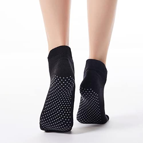 Meias de aderência de Zando para mulheres não deslizam meias de ioga aconchegam meias pilates meias com meias de compressão de tornozelo