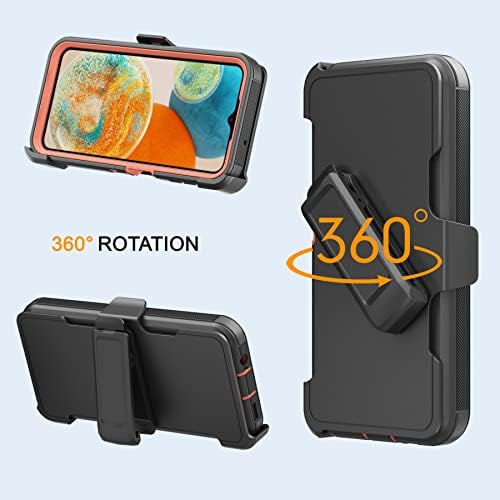 NIFFPD PARA SAMSUNG Galaxy A14 5G Case com clipe de cinto e kickstand para homens, proteção robusta de proteção de corpo inteiro para o telefone Samsung A14 5G