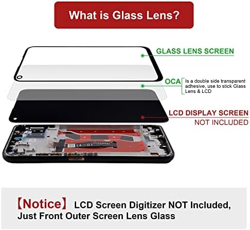 Swark Tela Front Vidro Externo Painel Lens Substituição +OCA Compatível com Oppo A54 5G e A74 5G com Kit de Reparação