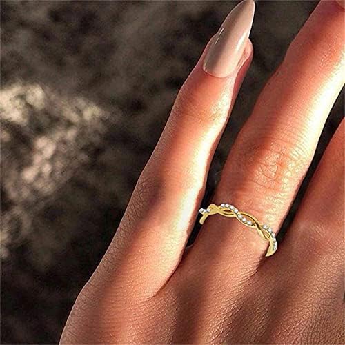 Mulheres tocam jóias de strass de jóias de casamento tamanho 511 liga de dedo de dedo de dedo