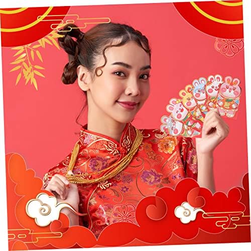 Didiseaon 30pcs 2023 Ano das pacotes vermelhos de coelho cartões de decoração infantil para crianças cartões -presente para crianças do ano novo envelope chinês Ano novo