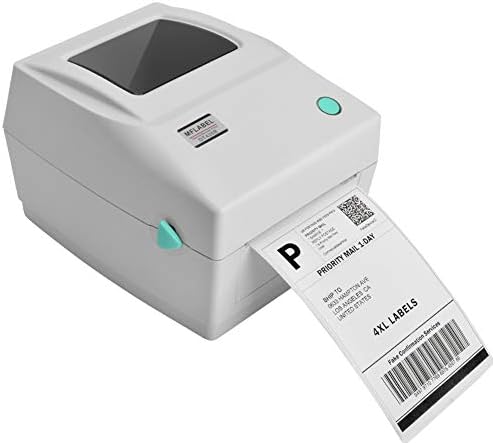 Impressora de etiqueta Mflabel 4x6 Impressora térmica, fabricante comercial de etiqueta de porta USB de alta velocidade direta, Etsy, eBay, Barcode Express Rótulo Máquina de impressão, branca