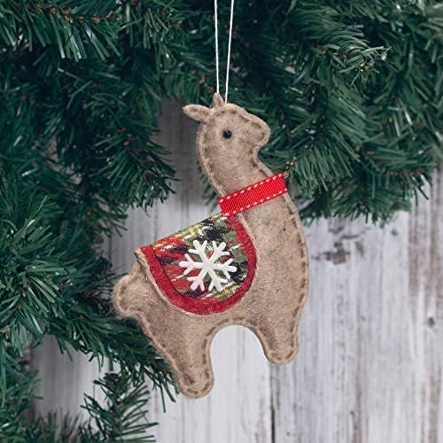 Garland de contas com tamel de decoração de natal suprimentos criativos de árvore de natal ovelha