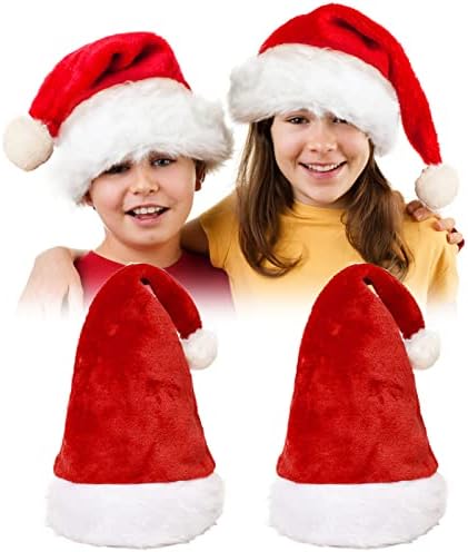 2pack chapéu de natal chapéu de santa chapéu de férias de natal para adultos unissex veludo de veludo