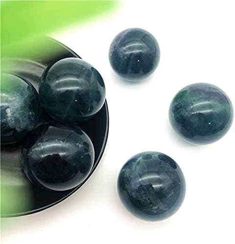 Ruitaiqin shitu 1pc natural azul fluorite esfera de bola de quartzo gemtones decoração caseira reiki curando pedras e minerais naturais ylsh114