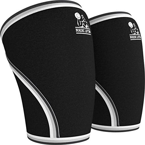 Mangas de joelho de elevação nórdica xxlarge - pacote preto com halteres prisma 5 lb