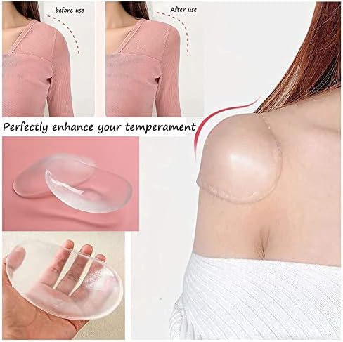 As ombreiras Ruiruiguo para roupas femininas, ombro de silicone macio e confortável, adesivo anti-deslizamento