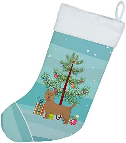 Tesouros de Caroline CK3444CS Airedale Terrier Árvore de Natal Meias de Natal, lareira pendurando meias de Natal Decoração de festas de festa de Natal Decorações de férias em família,