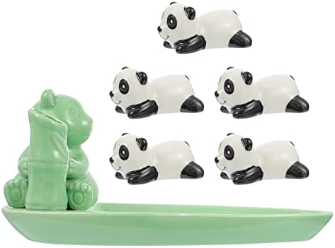 Tendycoco 1 conjunto panda pauzinhos stand mini pauzinhos de pauzinhos de rack de bolo