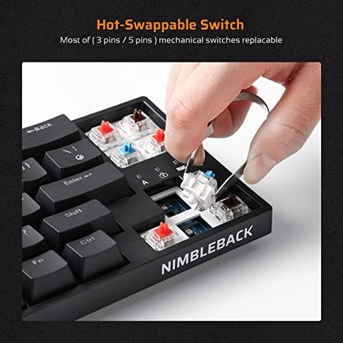 LTC NB681 Nimbleback RGB conectada 65% teclado mecânico de hot-swappable （Blue switch） x sagradores de panda