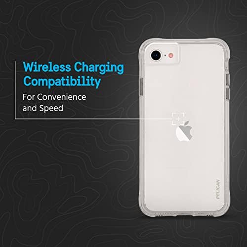 Caso Pelican iPhone 8 / iPhone SE com protetor de tela [compatível com carregamento sem fio] [Proteção de queda de 10 pés de grau de mil.
