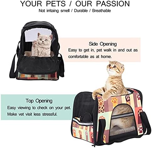 Pet Transportrier Cats PAW Conjunto de pet-side de pet-face Travels para gatos, cães cachorros conforto portátil