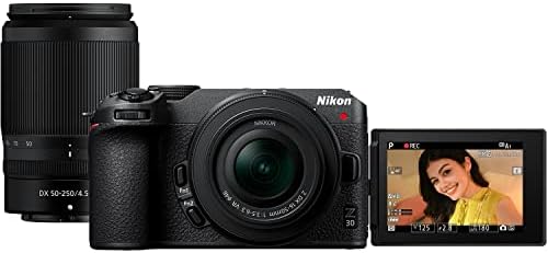 Nikon Z 30 APS-C 20.9MP 4K VÍDEO DE VÍDEO DE VIDELO DIGITAL VLOGGING PACLO