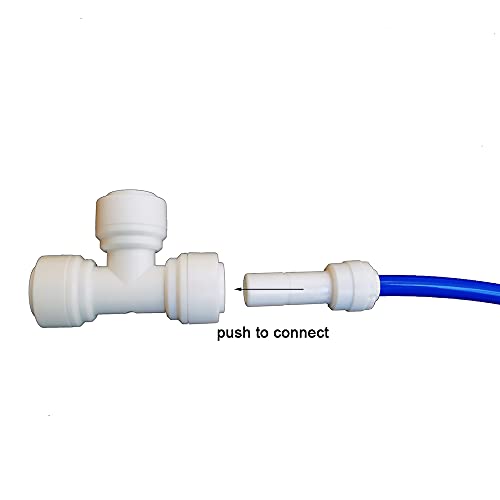 Conector reto do caule de encaixe do tubo Malida, tubo de 1/4 de tubo x 3/8 Push reto de caule para conectar acessórios rápidos de plástico para o sistema Rodi.