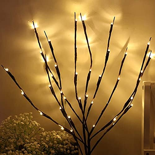 A iluminação de manotopcom galhos de lamas decorativas embrulhadas marrons, branco quente 20 LED 30 polegadas embrulhadas galhos de árvores iluminadas lâmpadas para decoração interna, alimentação por bateria
