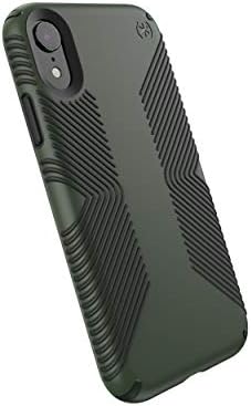 Speck Products Presidio Grip iPhone XR Case, Green empoeirado/Brunswick Black