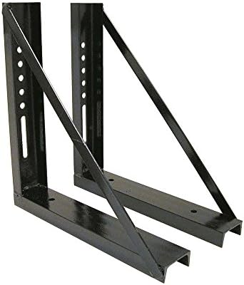 Produtos dos compradores 1701011b preto preto para suportes de montagem de aço, 18 x 24 polegadas, conjunto de 2