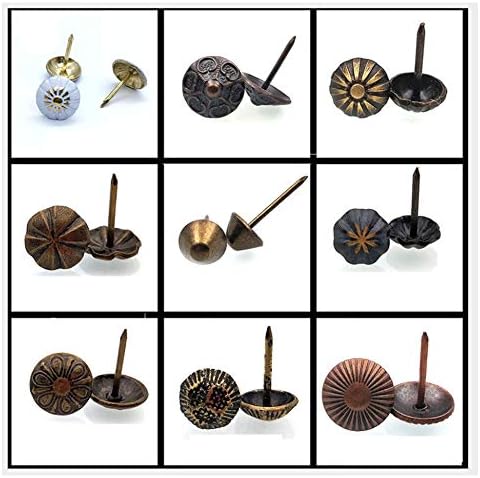 100 peças Iron Antique Push Pin Solstery Nails Tacks Bronze Vintage Thumb Tack