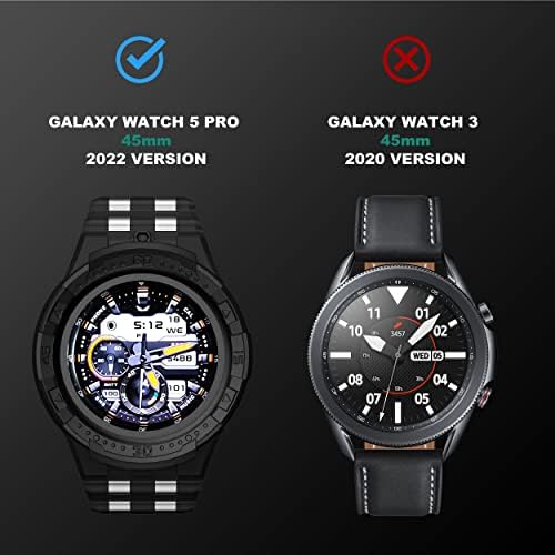 Caso do motor T compatível com Samsung Galaxy Watch 5 Pro Band com Case for Galaxy 5 Pro 45mm 2022 Men