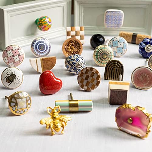 INDIANSHELL 16 peças vestidos botões | Botões de gabinete vintage oval | Maçaneta fofa para gavetas de cômodas